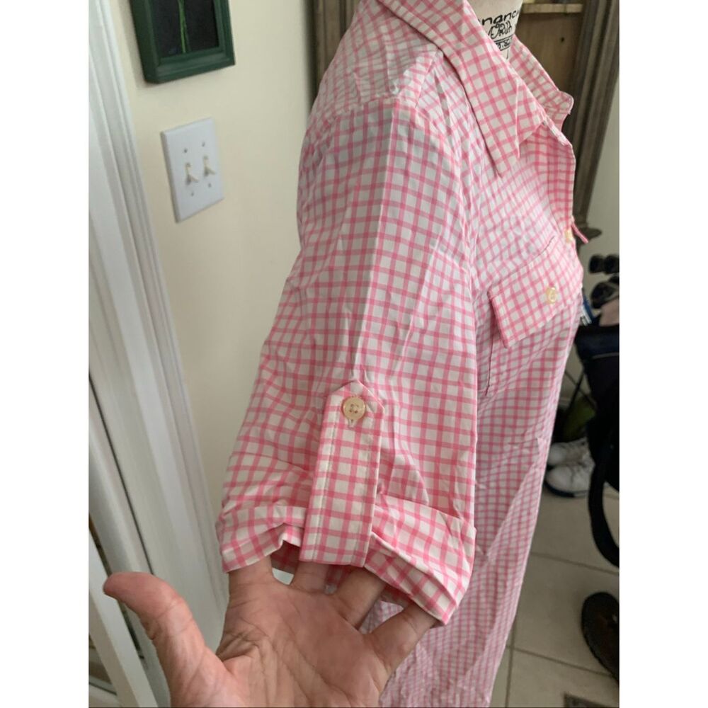 Peter Millar Pink Gingham Shirt Checker Golf Dress - Picture 4 of 9